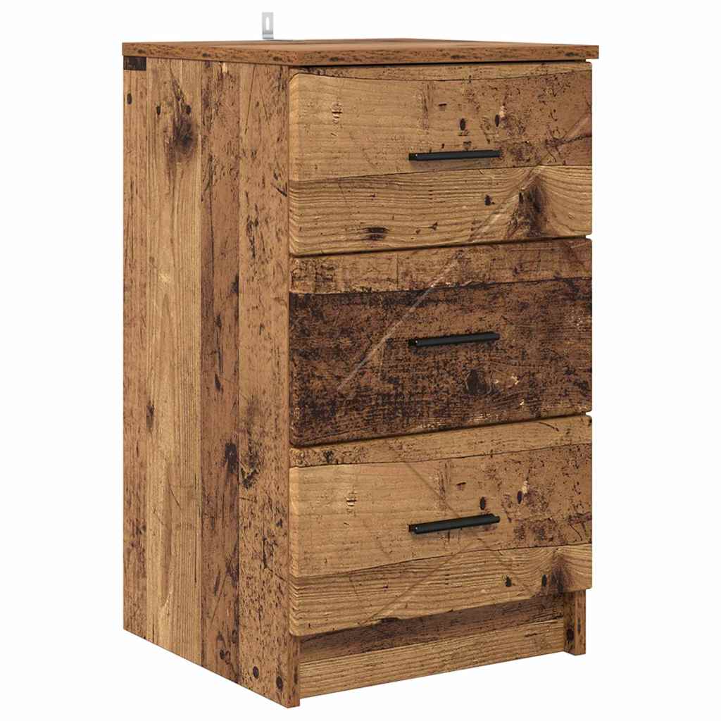 Bedside Cabinet Old wood 38 x 38 x 66 cm Engineered wood